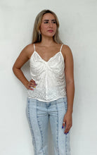 Load image into Gallery viewer, Off White Twist Front Slip Top
