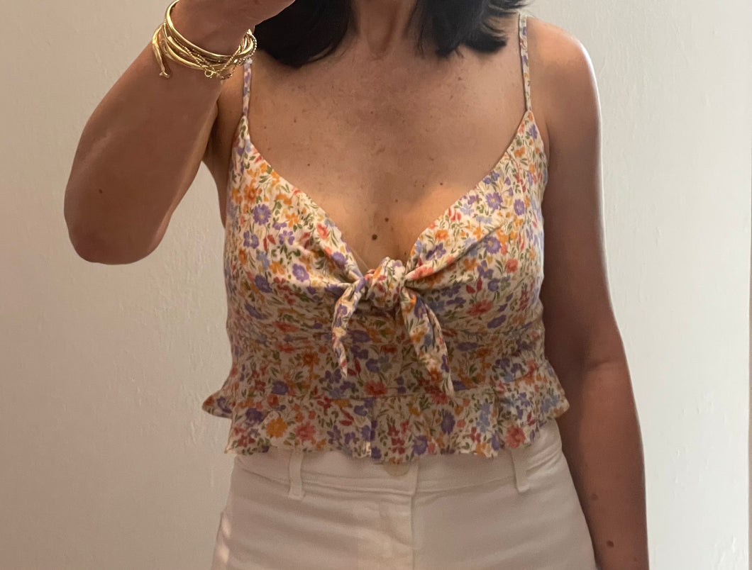 Floral Print Crop Top