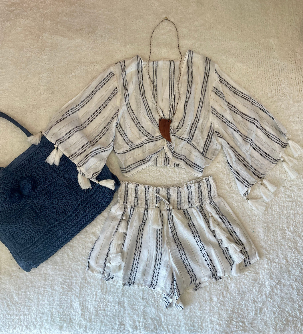 Stripes Shorts Set